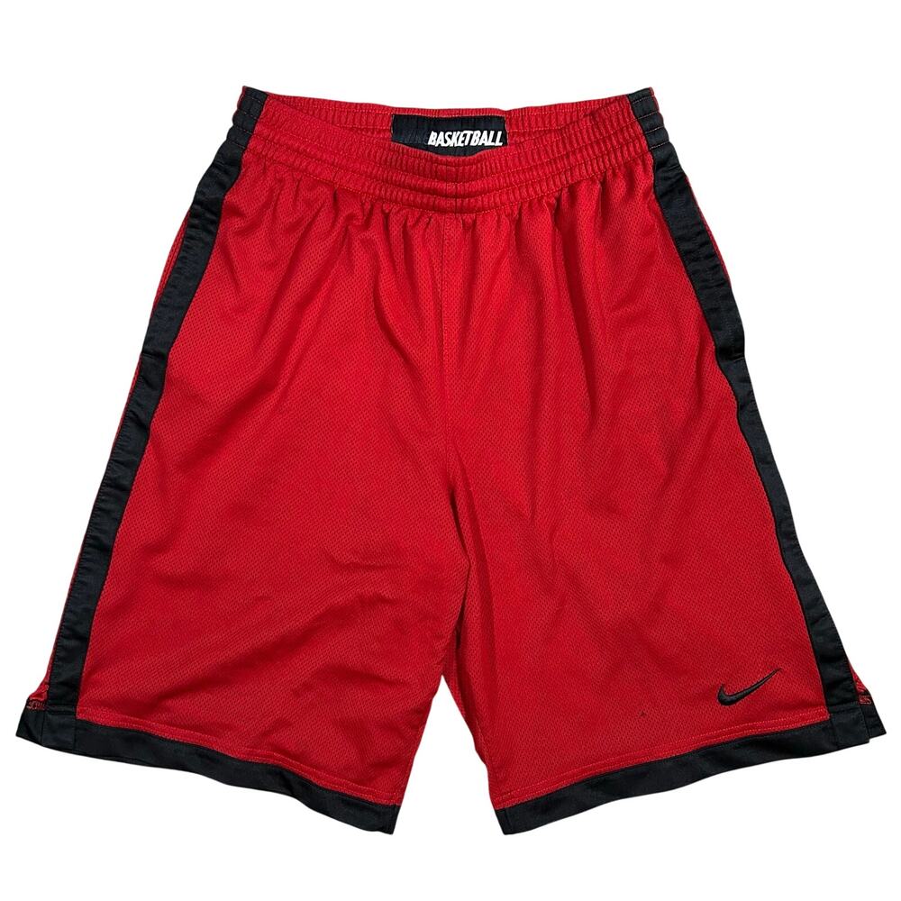 Y2K Nike Basketball Mesh Shorts Men’s Small Athletic Workout Gym Red 10 Inseam
